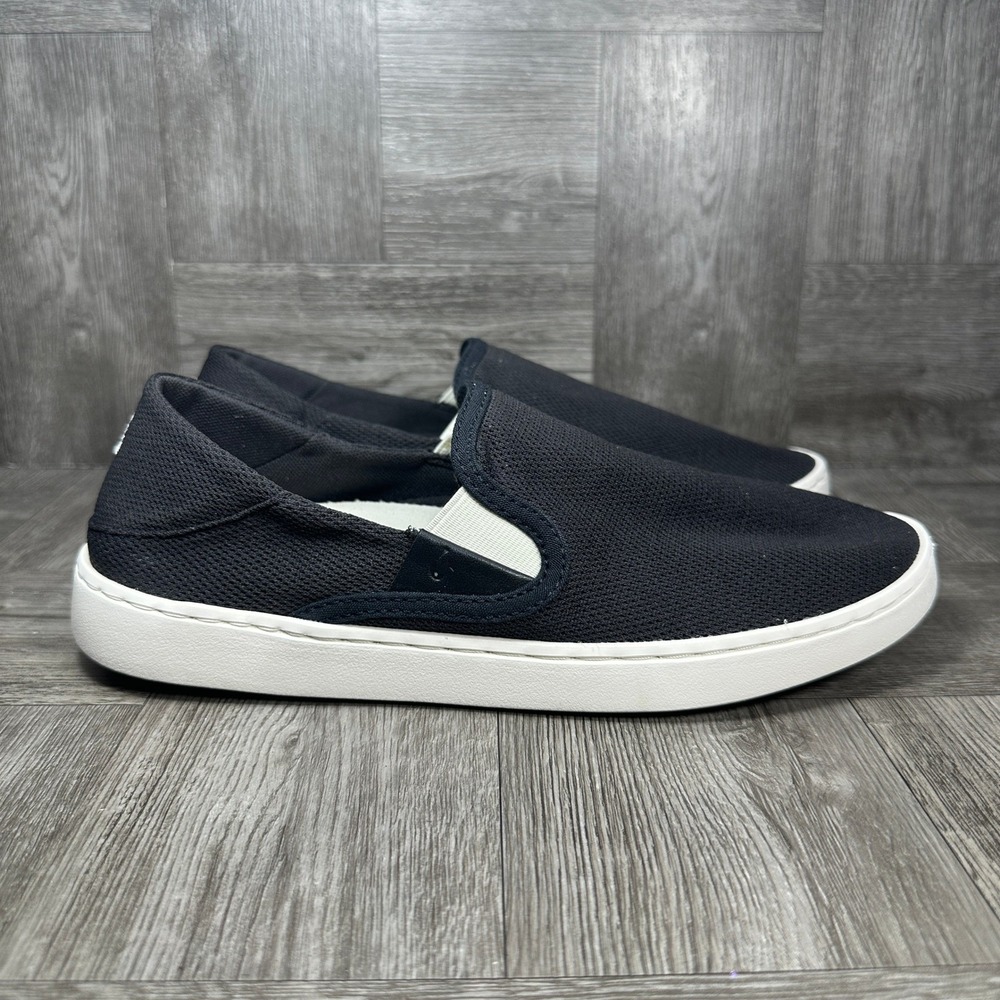 OluKai Pehuea Slip On Shoes Women 9 Black Mesh Casual Sneakers NEW 20271-40V2